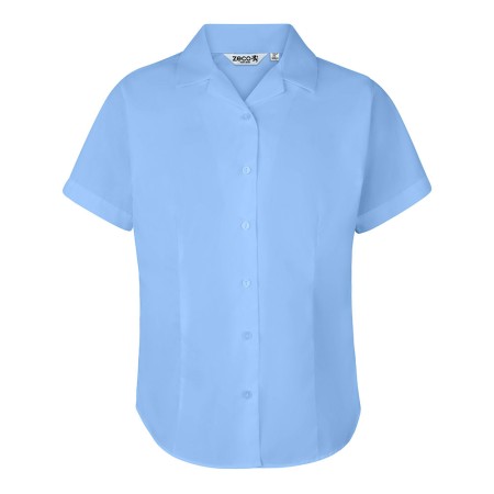 year 11 blue short sleeved revere blouse (twinpack)