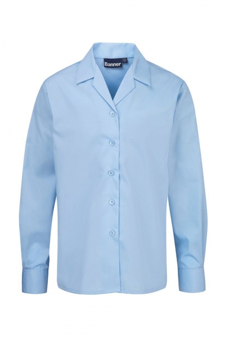 closed neck blue blouse (now 7.99)