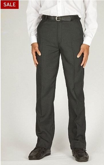 Clearance Trutex Kingstone Flat Front Trouser (Grey + Charcoal) (NOW £12.99)